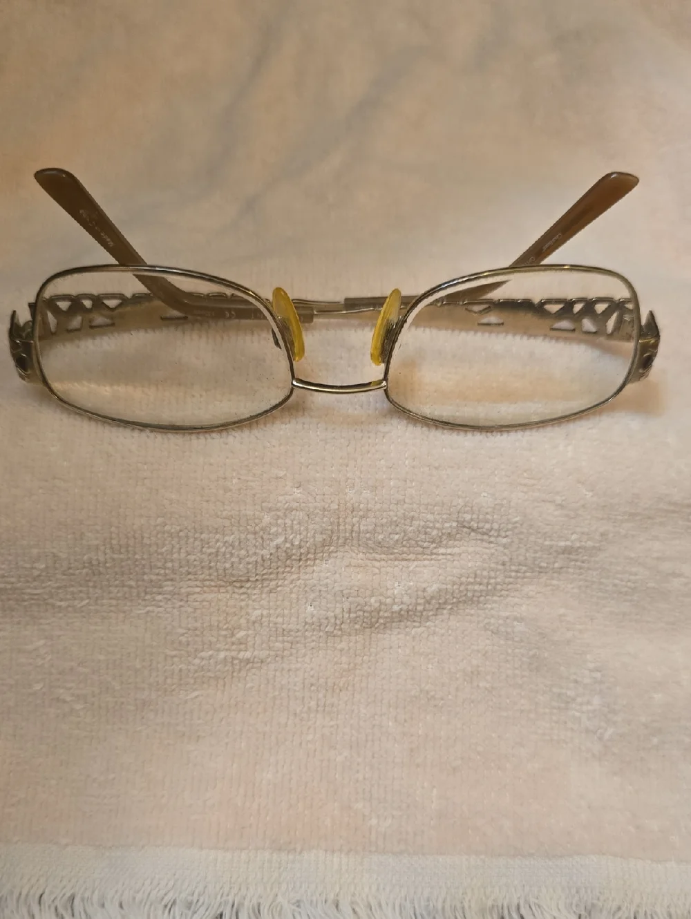 Charmant CH12106 WG Titanium Perfection 52-18-135mm Gold Bronze Stone Eyeglasses